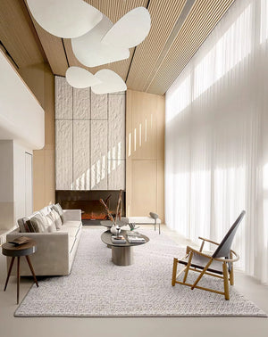 Indian Wool Hand-Woven Pebble Carpet Area Rug [Exclusive]