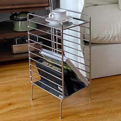 Industrial Style Minimalistic Metal Bar Side Table