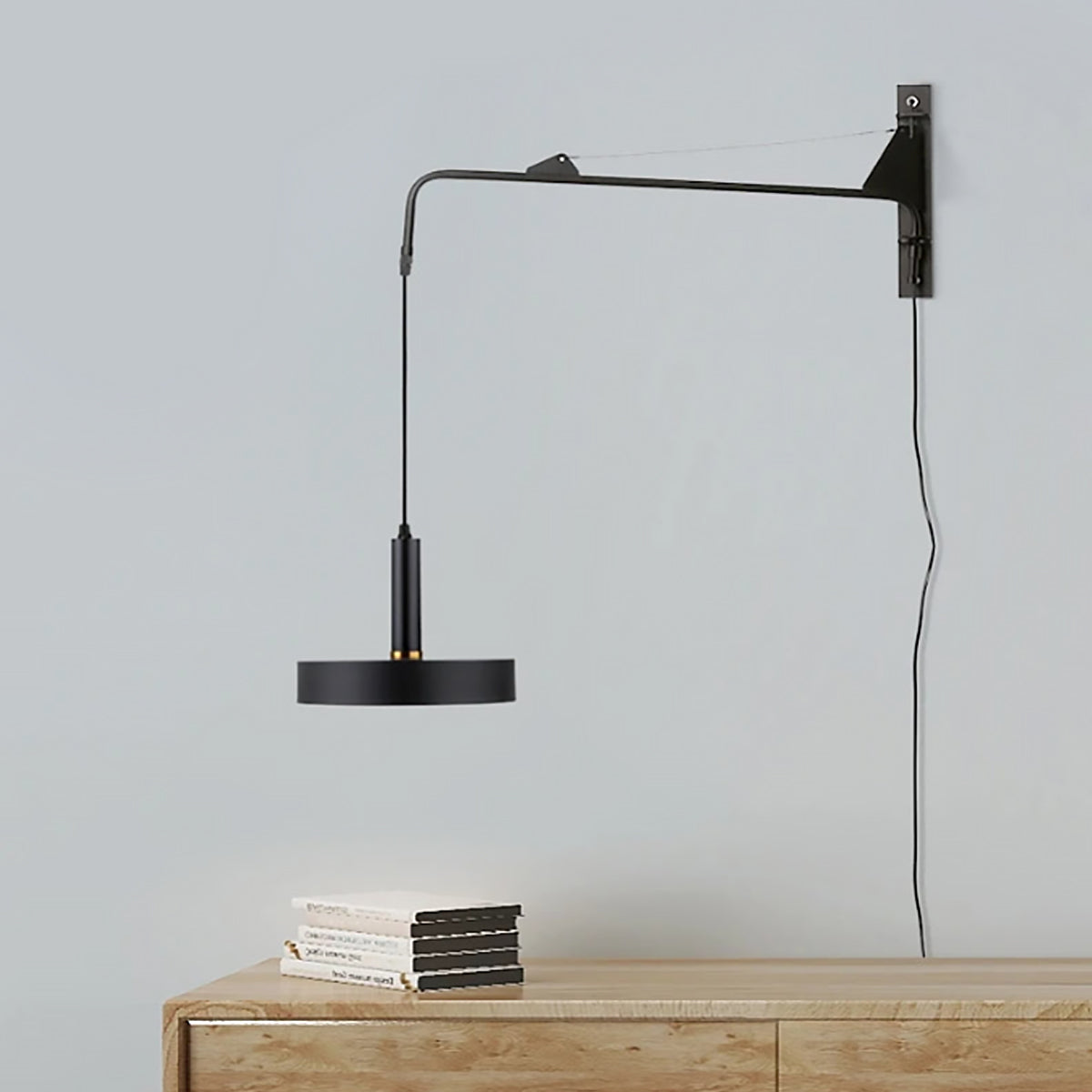 Industrial Telescopic Swing Arm Wall Lamp