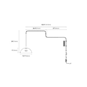 Applique murale industrielle à bras pivotant