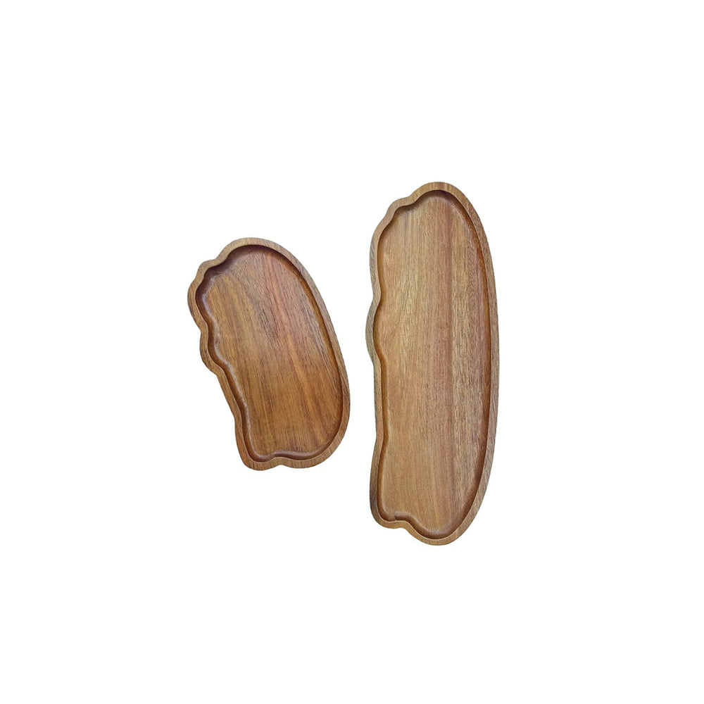 Irregular Hand-Crafted Acacia Wood Tray