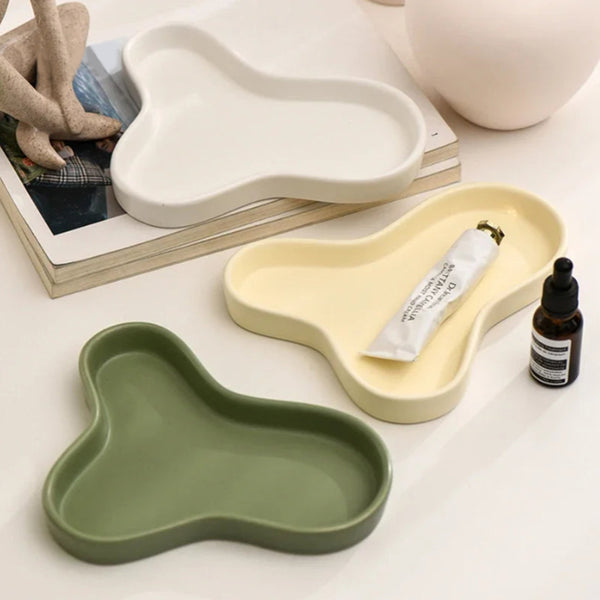 Irregular Ceramic Plate Tray