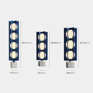 Lampe boule à base en marbre bleu géométrique de conception italienne