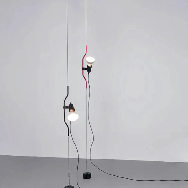 Italian Minimalist Exposed Bulb Adjustable Floor Lamp