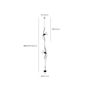 Italian Minimalist Exposed Bulb Adjustable Floor Lamp