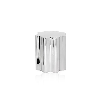 Italian Irregular Stainless Steel Hand-Crafted Art Side Table