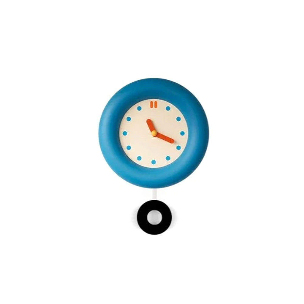 Japanese Minimalist Blue Pendulum Wall Clock