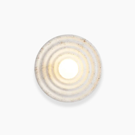 Japanese Style Round Wavelength Wall Fixture Lamp