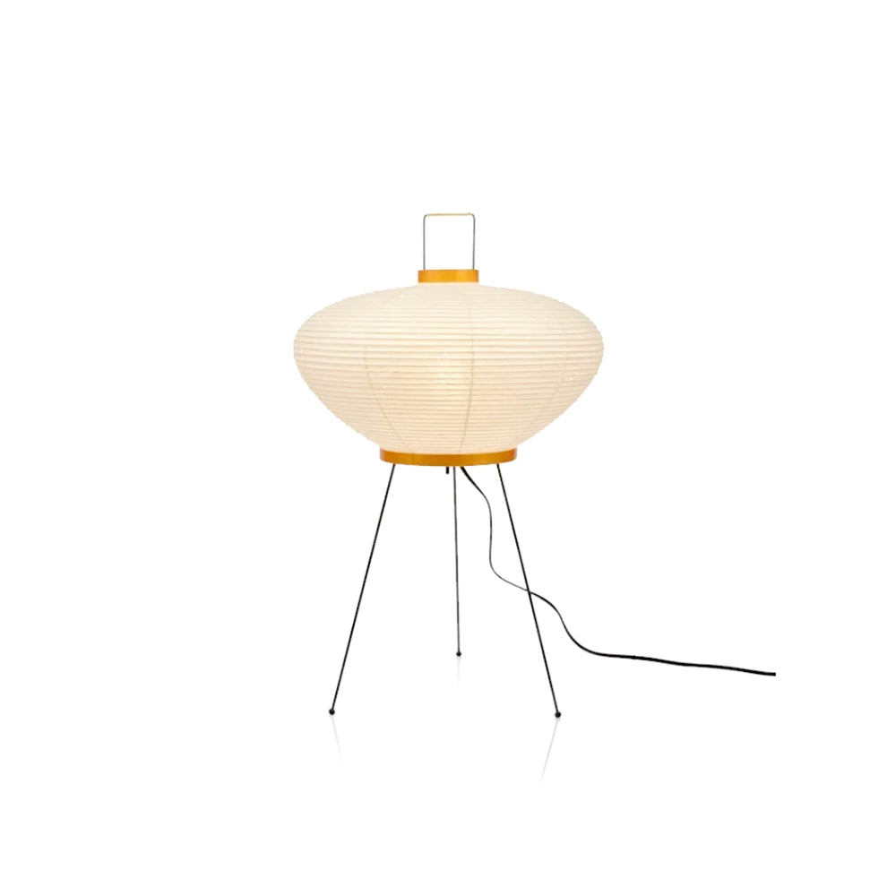 Yū Tokyo Japanese Wabi-Sabi Rice Paper Compressed Round Floor Lamp