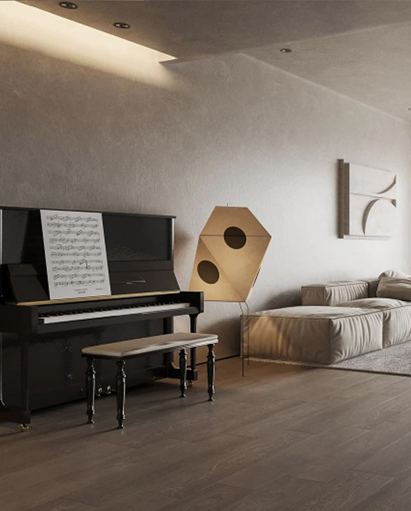 Lampadaire japonais Wabi-Sabi en papier de riz à motifs de pois