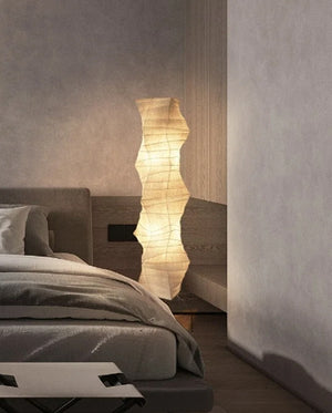 Yū Tokyo Japanese Wabi-Sabi Rice Paper Irregualar Floor Lamp