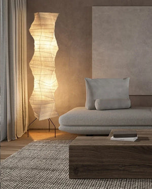 Yū Tokyo Japanese Wabi-Sabi Rice Paper Irregualar Floor Lamp