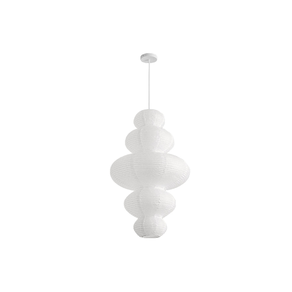 Yū Tokyo Japanese Wabi-Sabi Embossed Rice Paper Pendant Ceiling Lamp