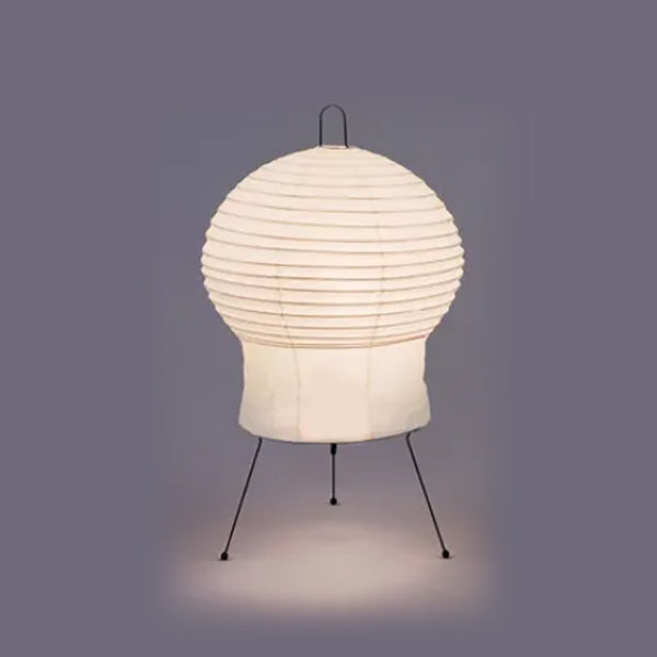 Japanische Wabi-Sabi-Stehlampe aus Reispapier mit rundem Rock