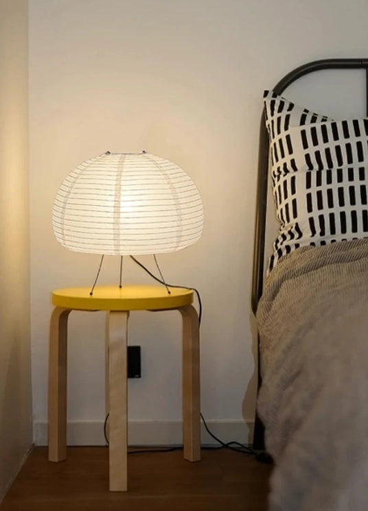 Lampe dôme en papier de riz de style japonais Wabi-Sabi