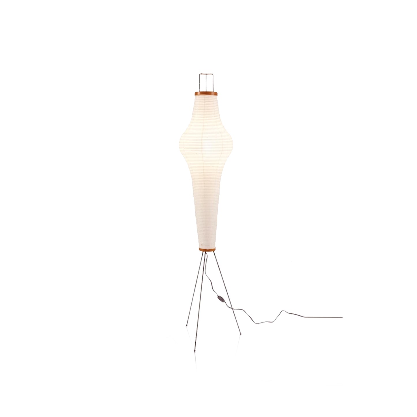 Japanese Wabi-Sabi Style Rice Paper Vase Floor Lamp
