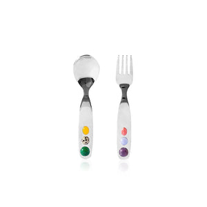 Jelly Bean Stainless Steel Dessert Fork & Spoon