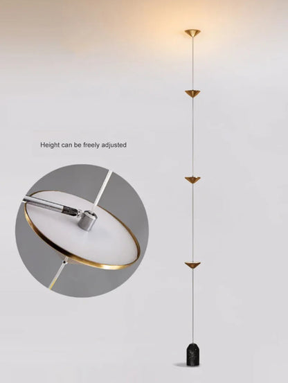 Linear Pendant Floor-to-Ceiling Lamp