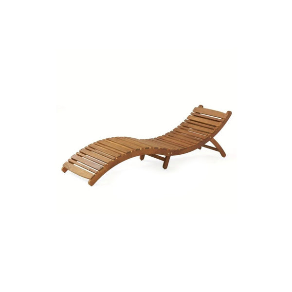Solarié Lisbon Style Acacia Wooden Outdoor Folding Chaise