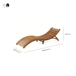 Solarié Lisbon Style Acacia Wooden Outdoor Folding Chaise