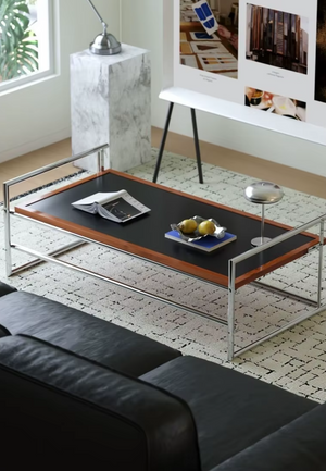 MCM Stainless Steel Lift Top Coffee Table