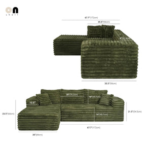 Melloa Cloud Sectional L-Shape Modular Sofa