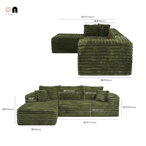 Melloa Cloud Sectional L-Shape Modular Sofa