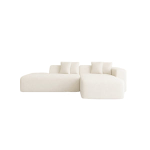 Melloa Cucio L-Shape Modular Compressed Cloud Sectional Sofa