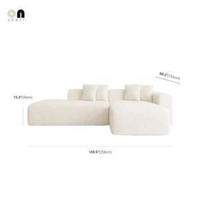 Melloa Cucio L-Shape Modular Compressed Cloud Sectional Sofa