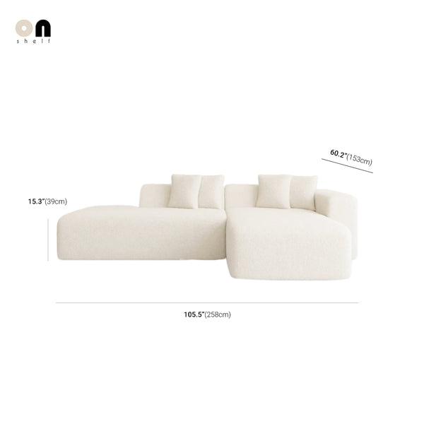 Melloa Cucio L-Shape Modular Compressed Cloud Sectional Sofa