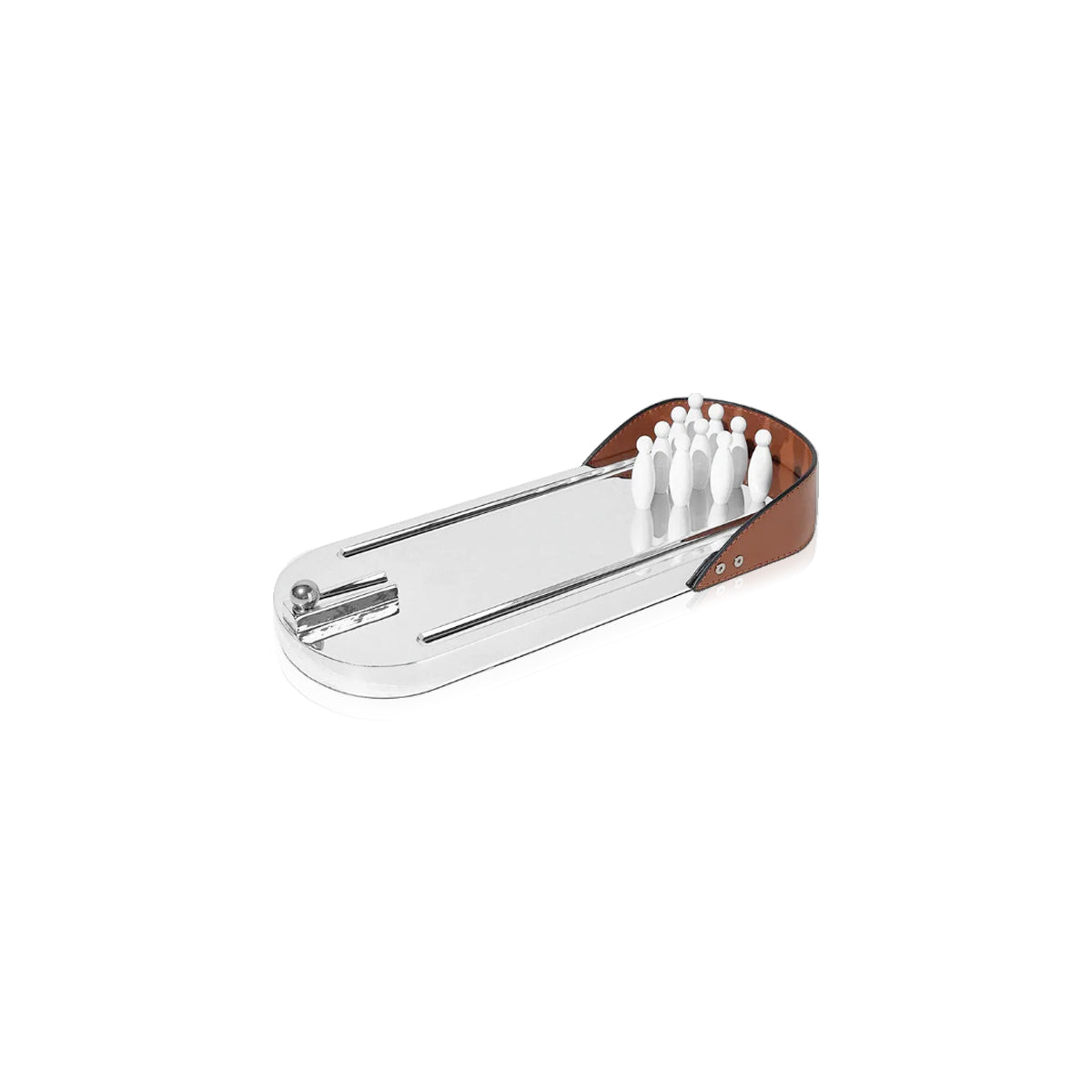 Metal Chrome Bowling Desktop Ornament