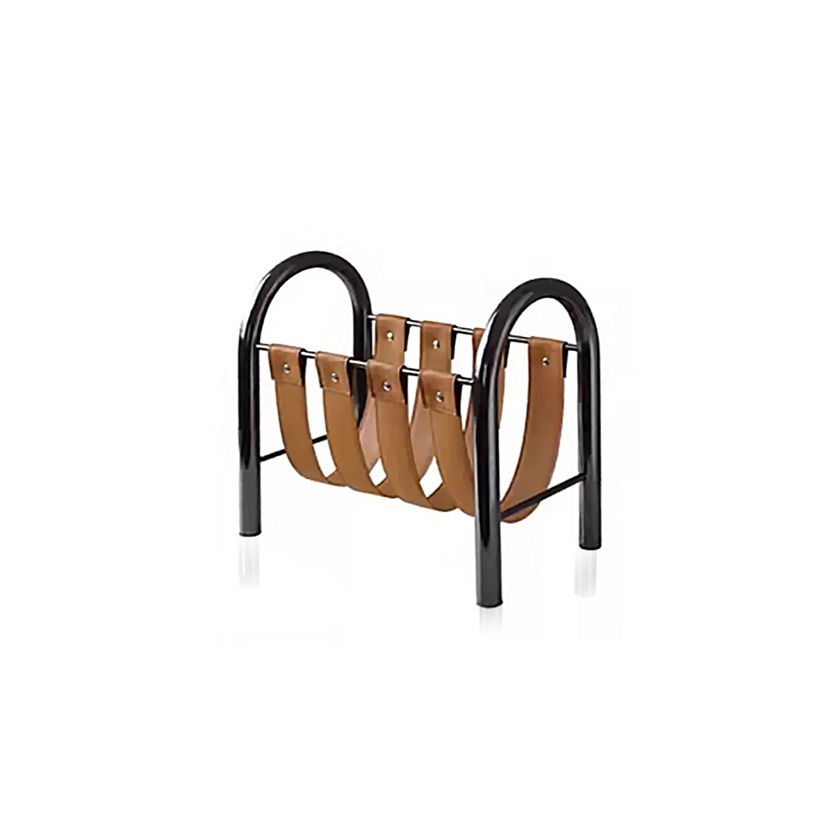 Metal Leather Magazine Stand Rack