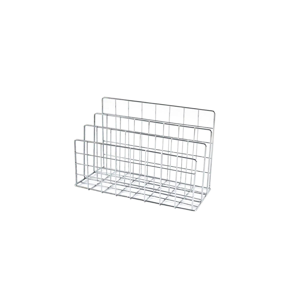 Metal Table Top Mesh Magazine Kitchen Rack