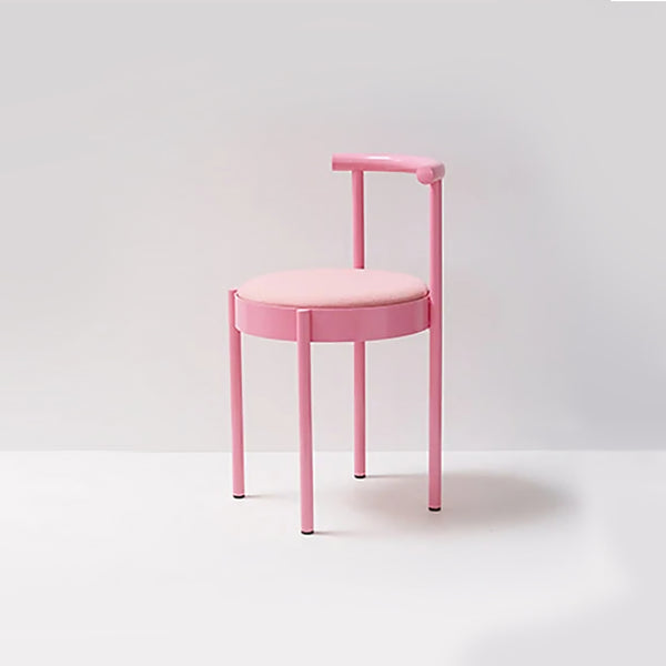 Mid-Century Modern Metal Leg Color Round Chair