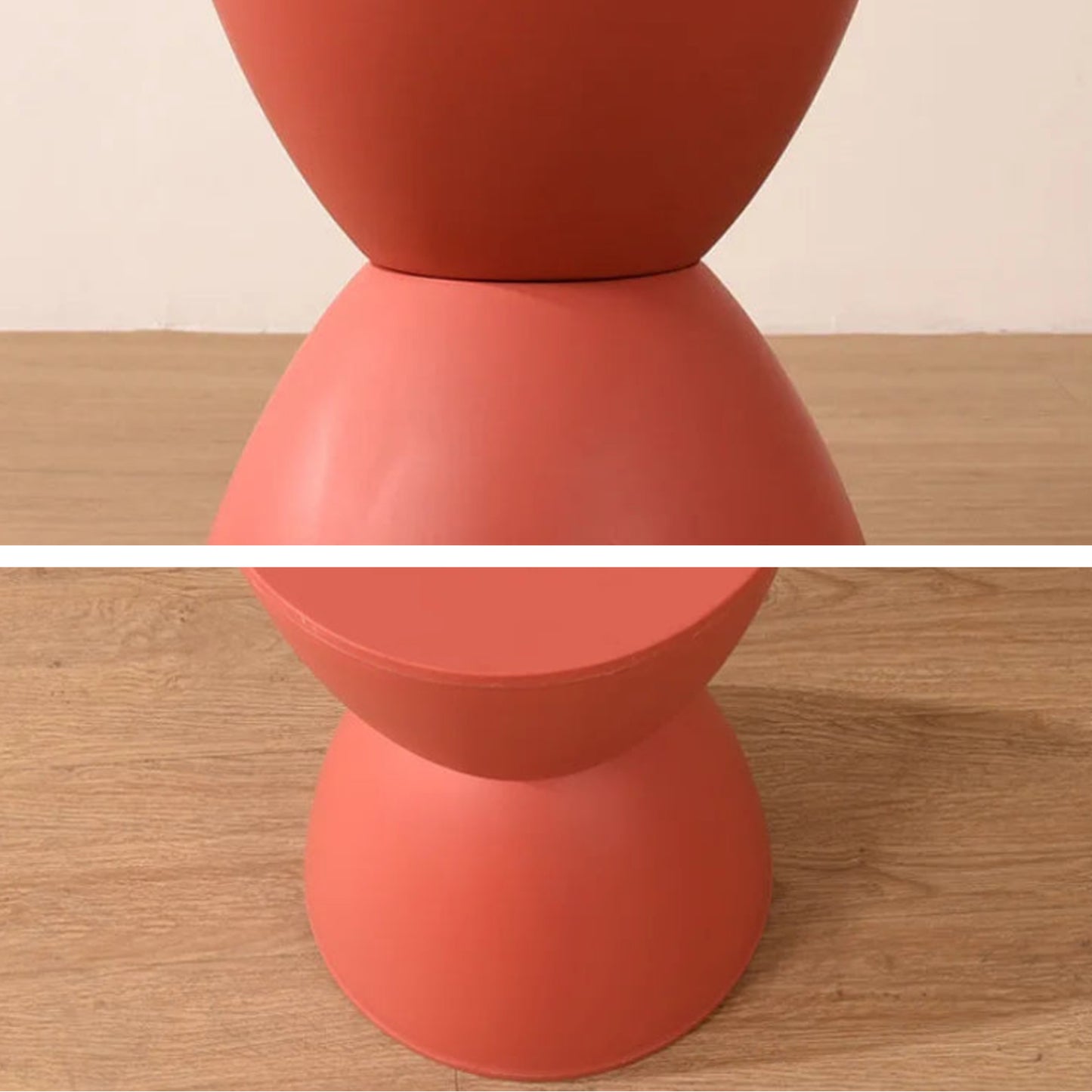 Mid-Century Modern Prince Fitting Plastic Round Stool