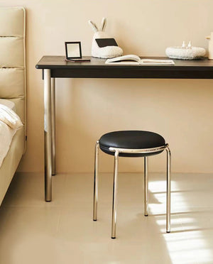 Mingdian Stainless Steel Frame Round Stool
