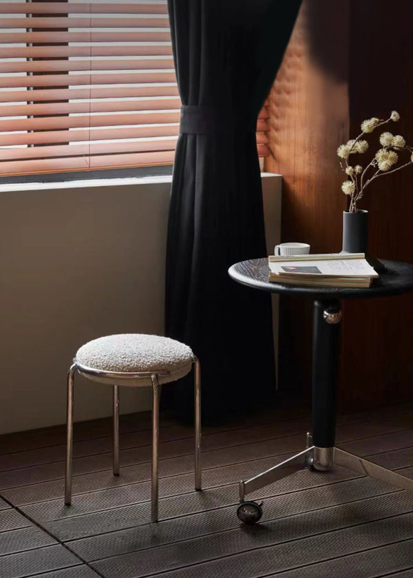 Mingdian Stainless Steel Frame Round Stool