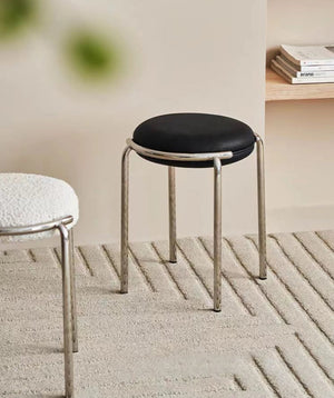 Mingdian Stainless Steel Frame Round Stool