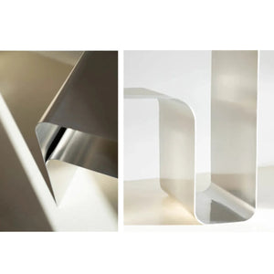 Minimalist Bent Stainless Steel Side Table [Exclusive]