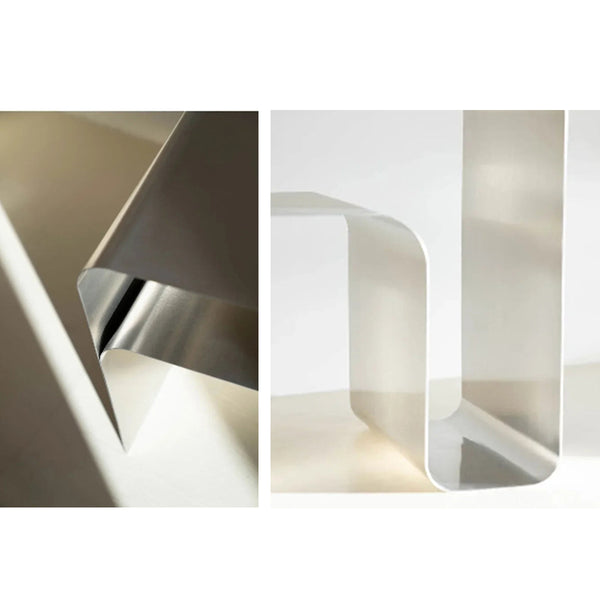 Minimalist Bent Stainless Steel Side Table [Exclusive]