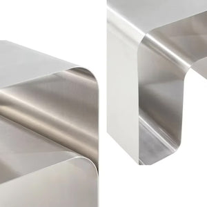 Minimalist Bent Stainless Steel Side Table [Exclusive]