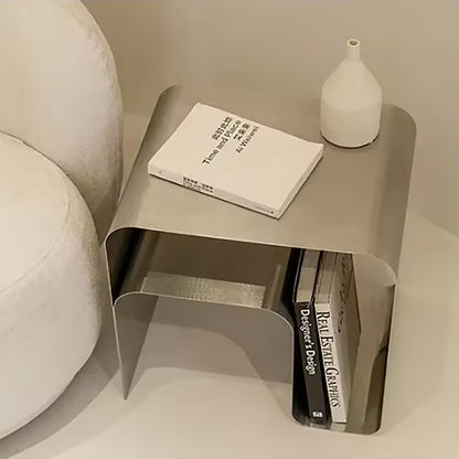 Minimalist Bent Stainless Steel Side Table