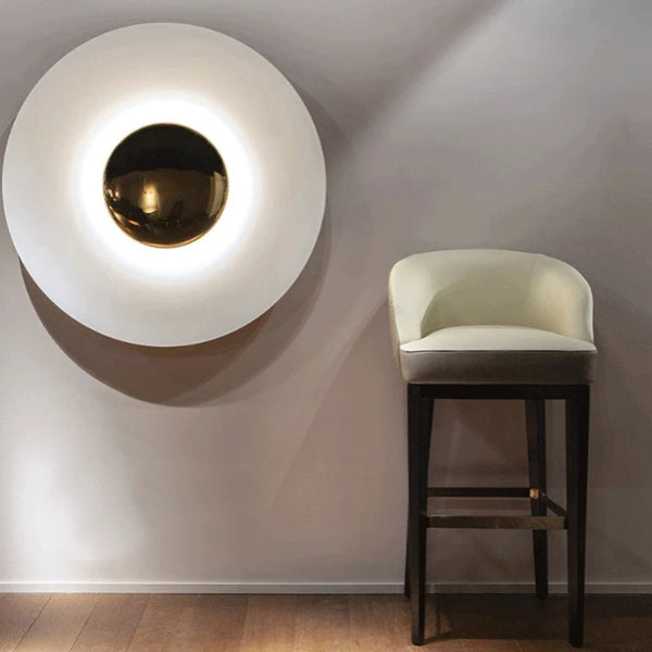 Minimalist Chrome UFO Wall Lamp