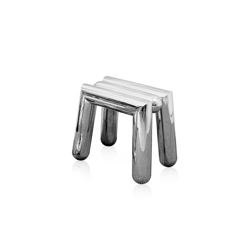 Mirror Stainless Steel Ottoman Stool