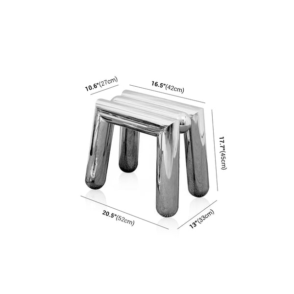 Nordic Mirror Edelstahl Schuhwechselhocker Flur Ottomane Fußstütze Luxus Wohnzimmer Sofa Hocker Flur Bank Dusche
