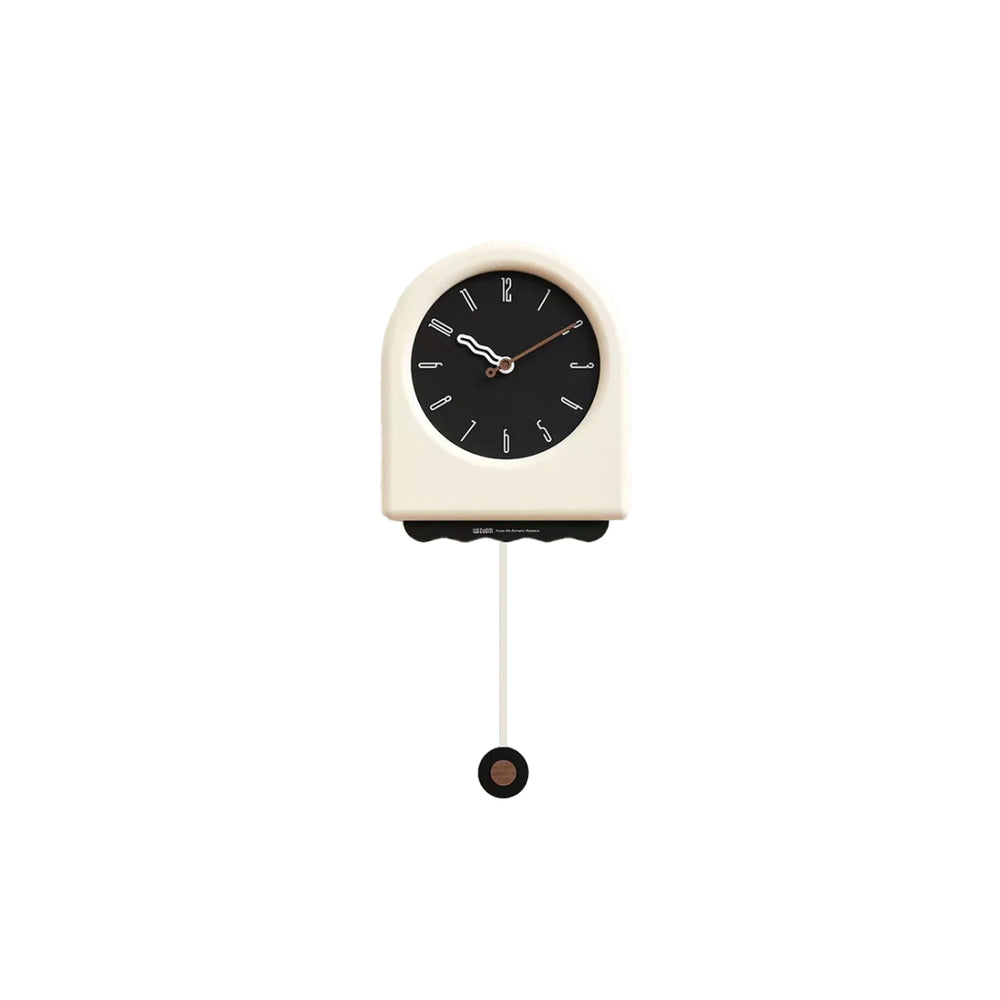 Modern Arch with Wavy Design Pendulum Clock