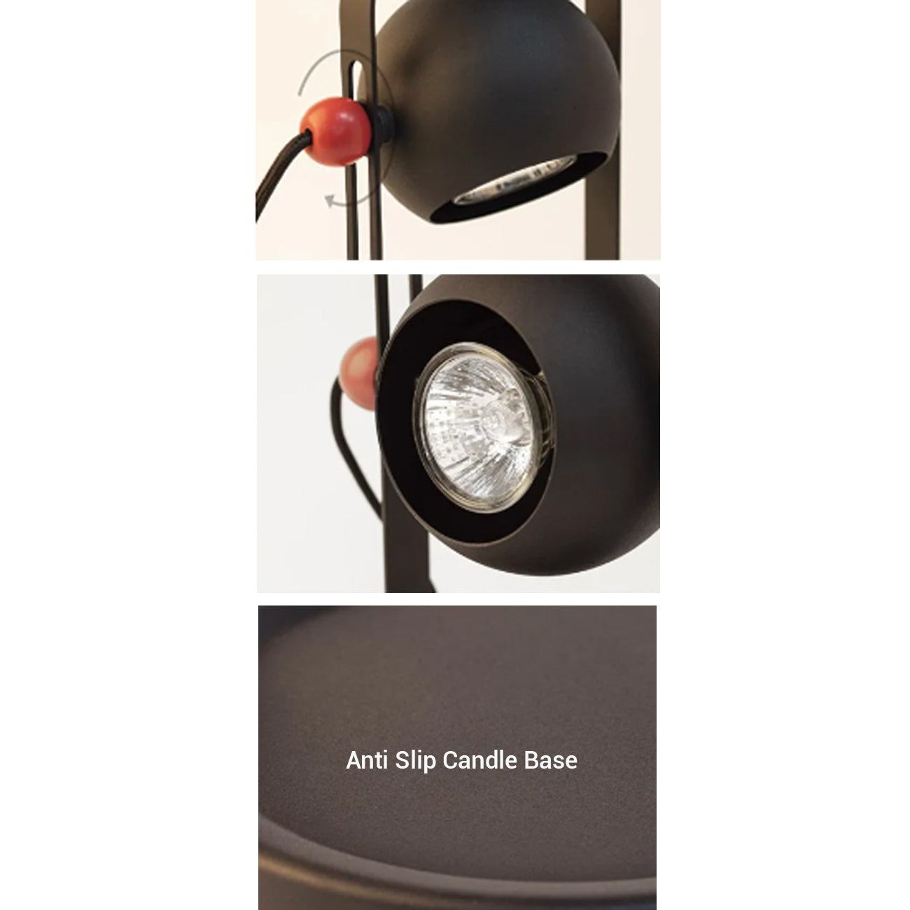 Modern Design Black Dimmable Candle Warmer