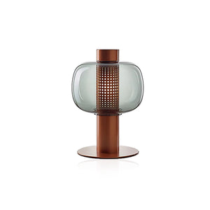 Lampe de table en verre à motif de pois de style hôtelier de luxe au design moderne