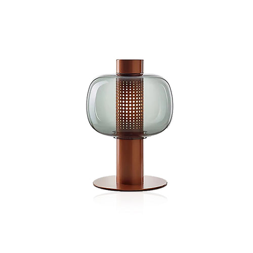 Lampe de table en verre à motif de pois de style hôtelier de luxe au design moderne