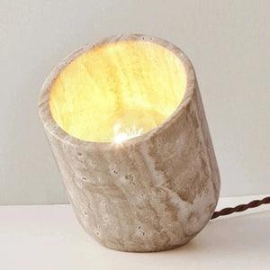 Lampe de table et lampadaire moderne en pierre de travertin